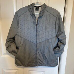 #100 Women's Nike AeroLayer Running Jacket, Grey, Size Large